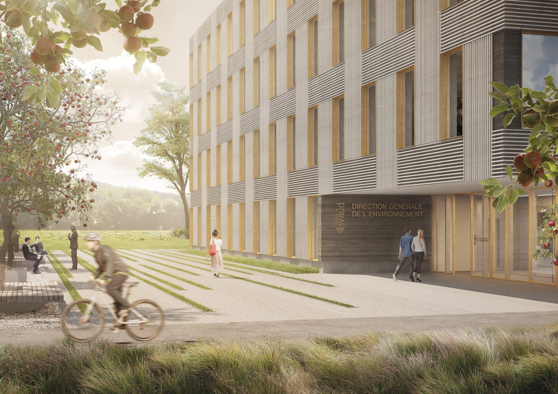 Maison de l'environnement - projet lauréat - entrée