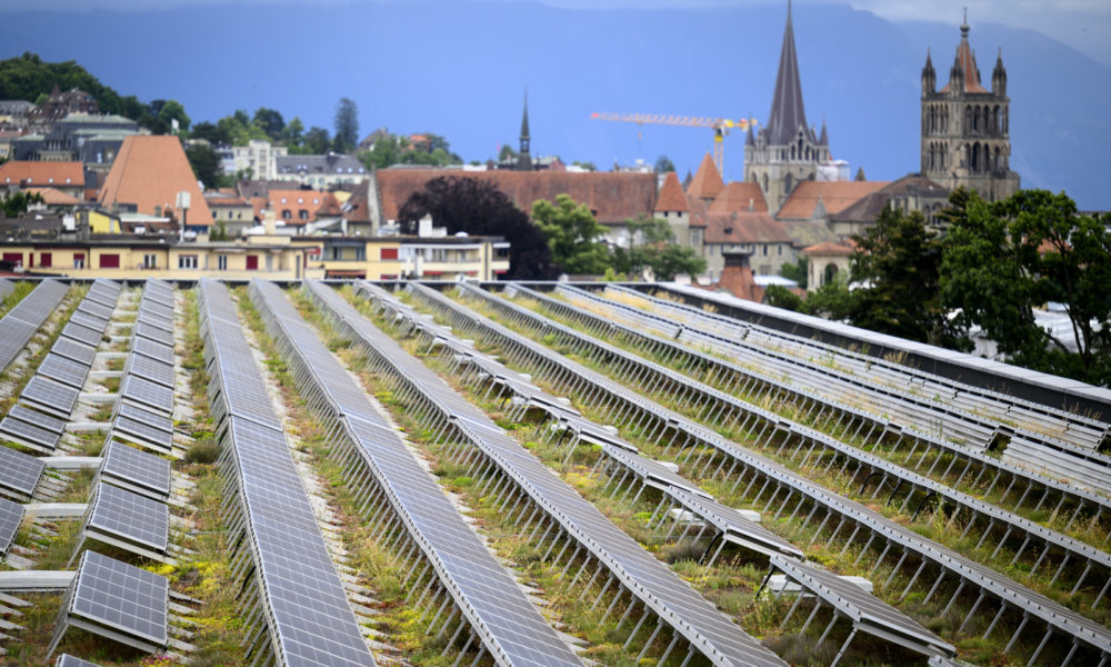 Panneaux solaires à Lausanne.