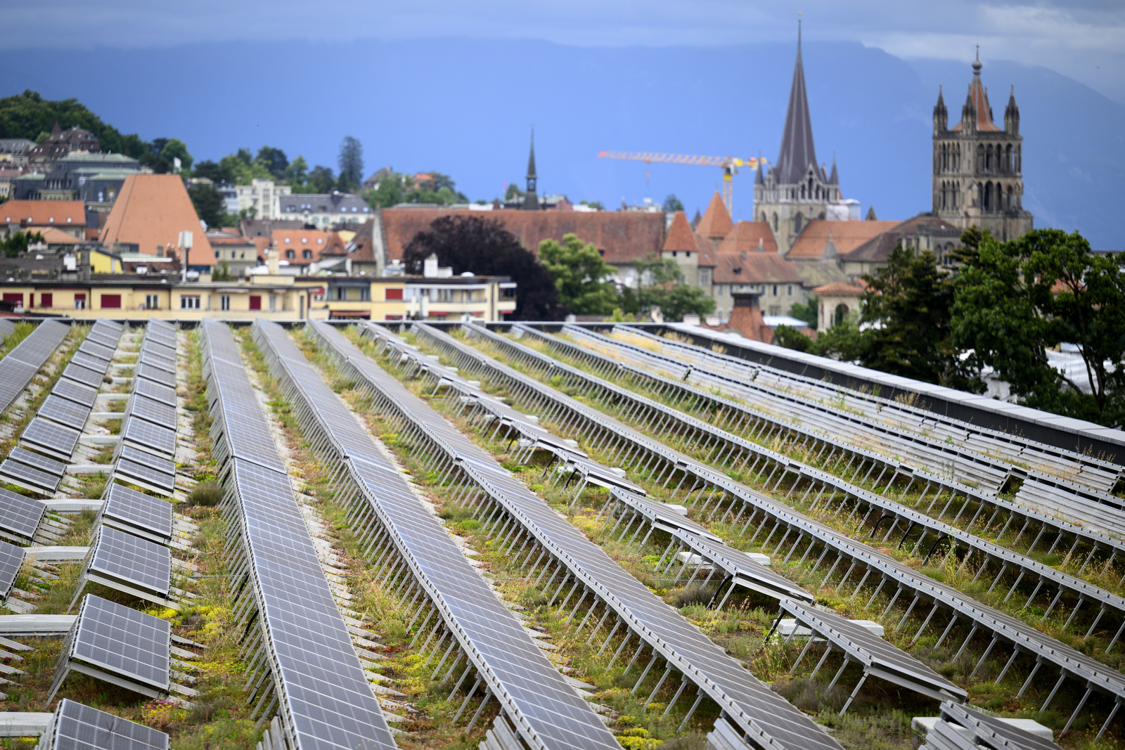 Panneaux solaires à Lausanne.