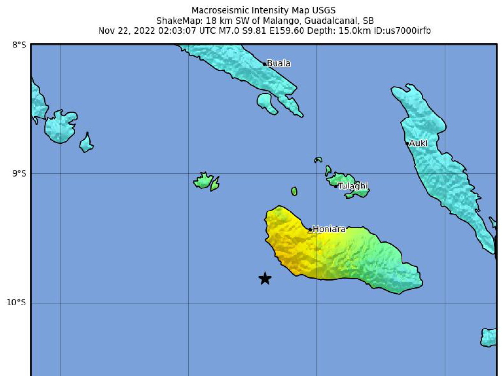 de magnitude 7 aux îles Salomon, menace de tsunami écartée | LFM la radio