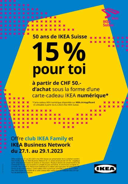 Offre IKEA Suisse 50 ans