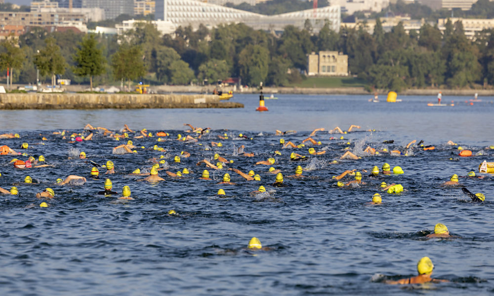 Un millier de nageurs entre Genève-Plage et les Bains des Pâquis Un millier de nageurs entre Genève-Plage et les Bains des Pâquis