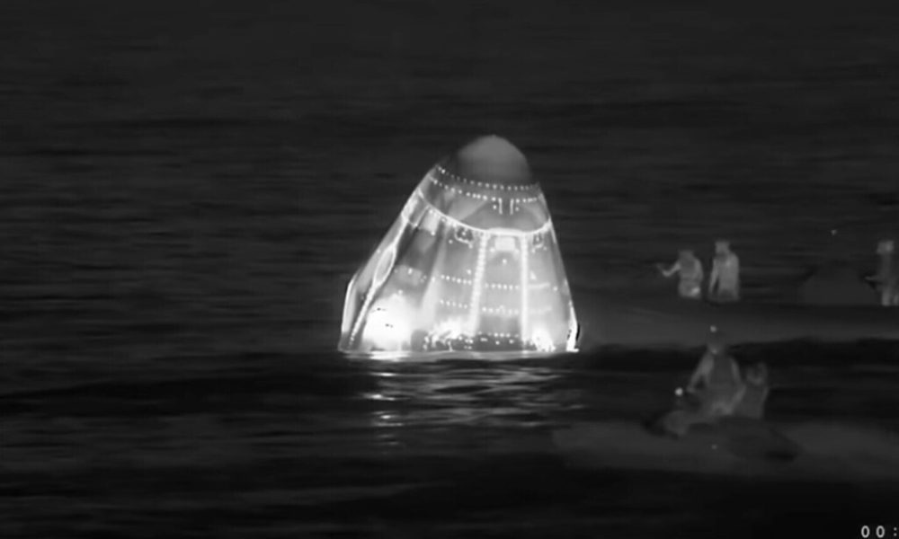 Retour de l'équipage de la Station spatiale internationale